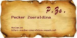 Pecker Zseraldina névjegykártya